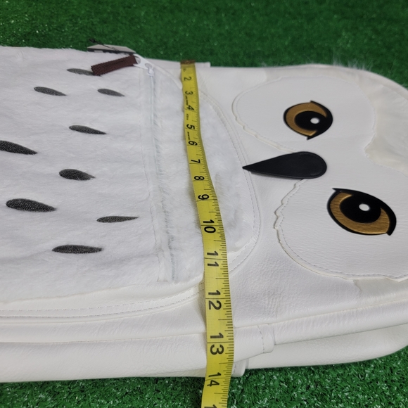 Harry Potter Hedwig Owl Faux Leather School Backpack Bag White Brown Padded New - Picture 9 of 12